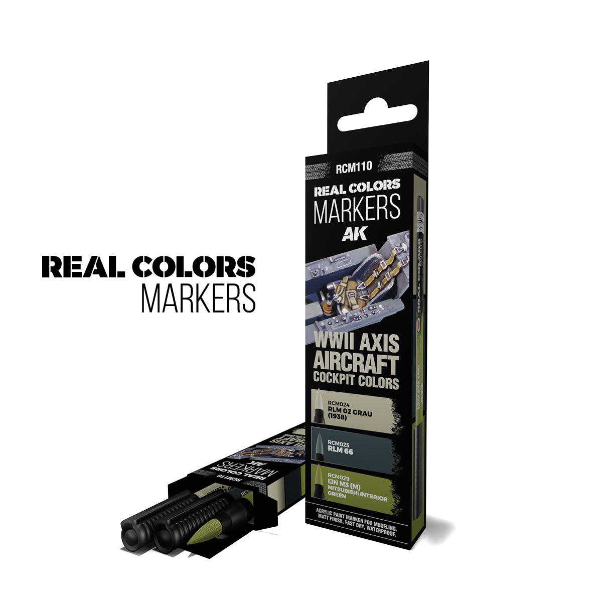 AK: RC MARKERS SET - WWII AXIS AIRCRAFT - COCKPIT COLORS