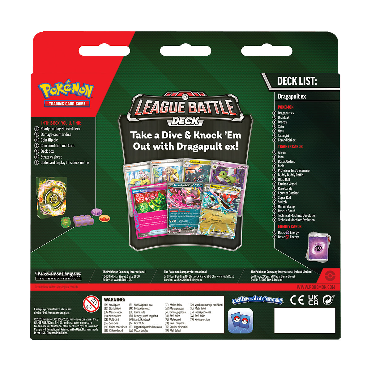 POKEMON TCG: LEAGUE BATTLE DECK - DRAGAPULT - INGLÉS