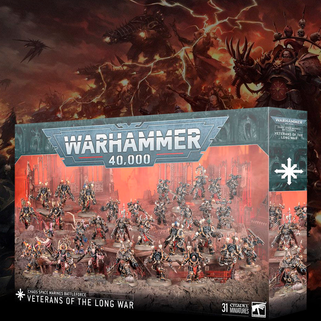 VETERANOS DE LA GUERRA ETERNA DE CHAOS SPACE MARINES BATTLEFORCE