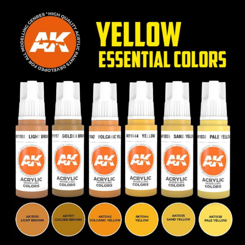3GEN Acrylics SET: YELLOW ESSENTIAL COLORS