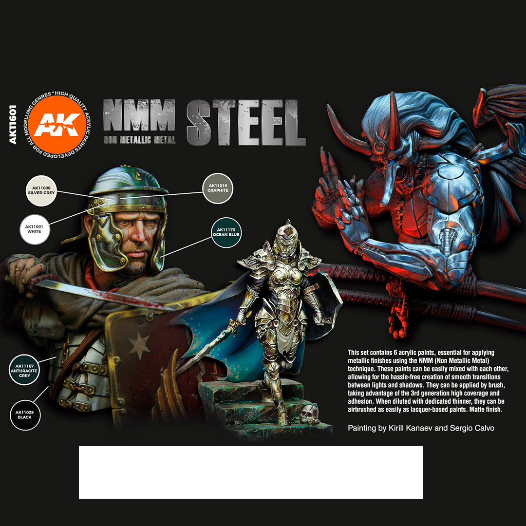 3GEN Acrylics SET: NON METALLIC METAL - STELL