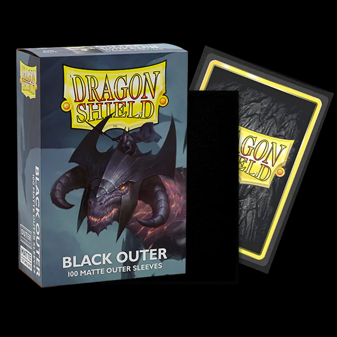 DRAGON SHIELD - MATTE BLACK OUTER SLEEVES - (100 SLEEVES)