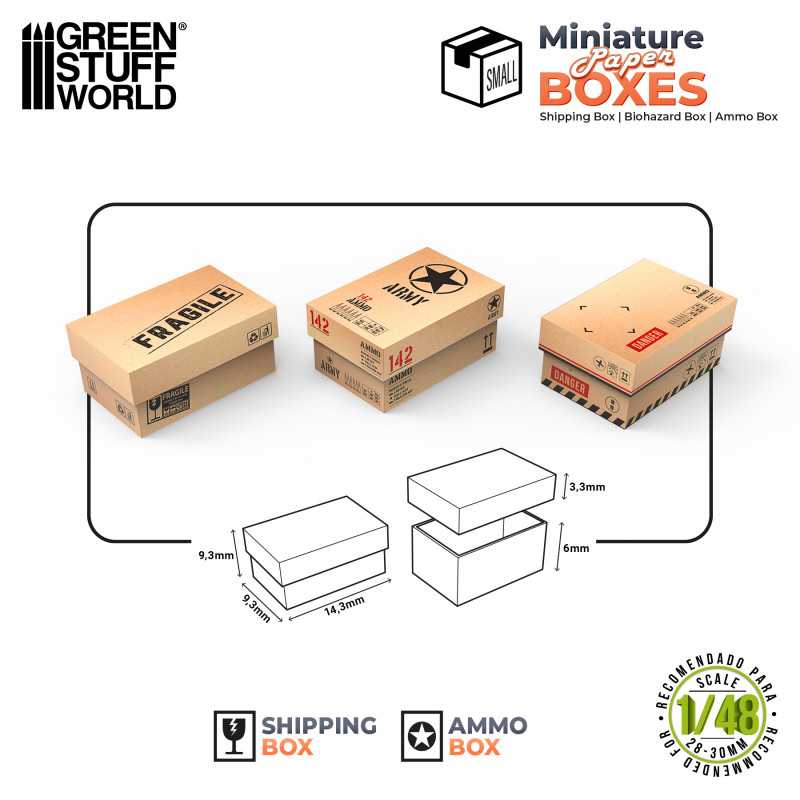 GSW: MINIATURE BOXES - SMALL BOXES - 1/48