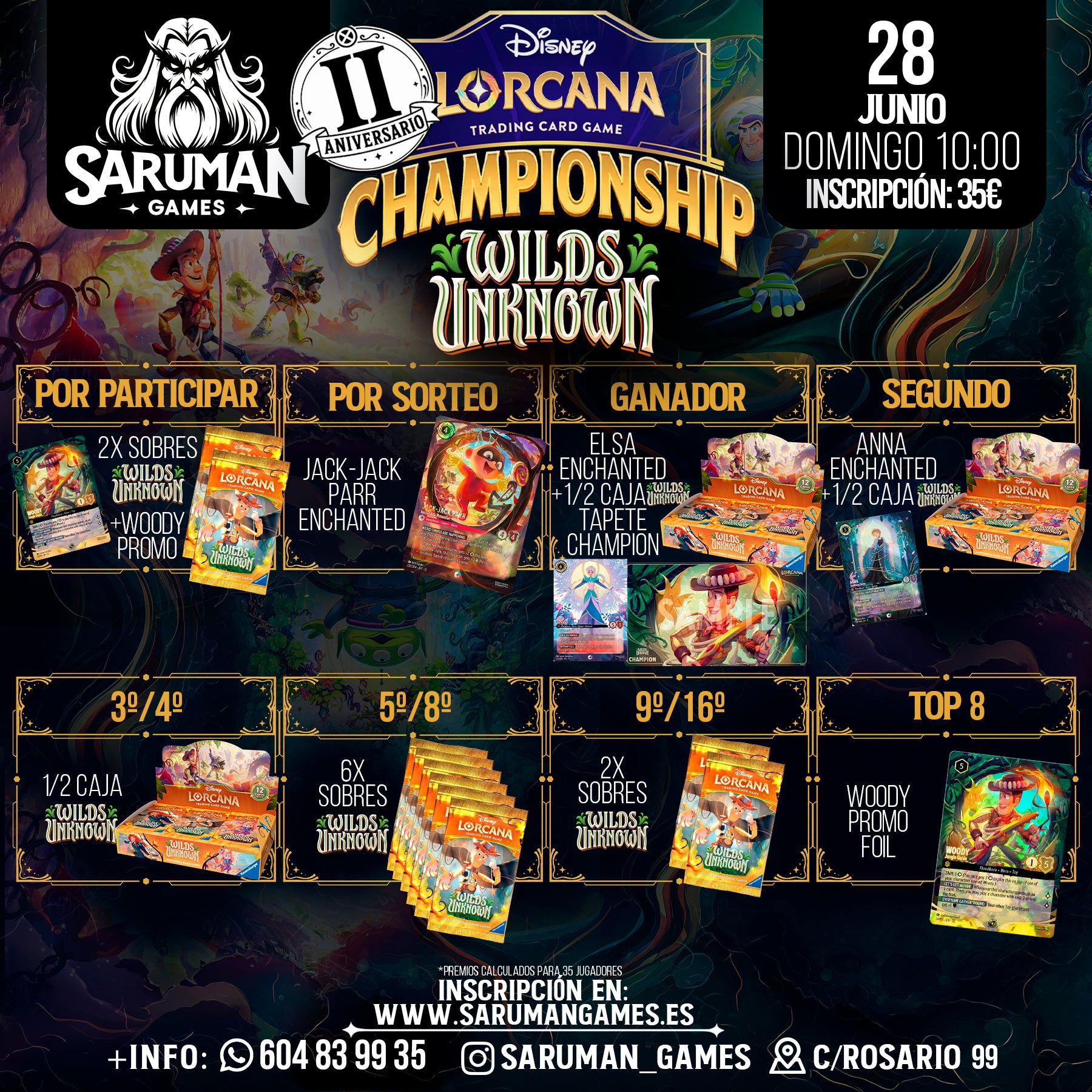 DISNEY LORCANA CHAMPIONSHIP – WILDS UNKNOWN ESPECIAL II ANIVERSARIO