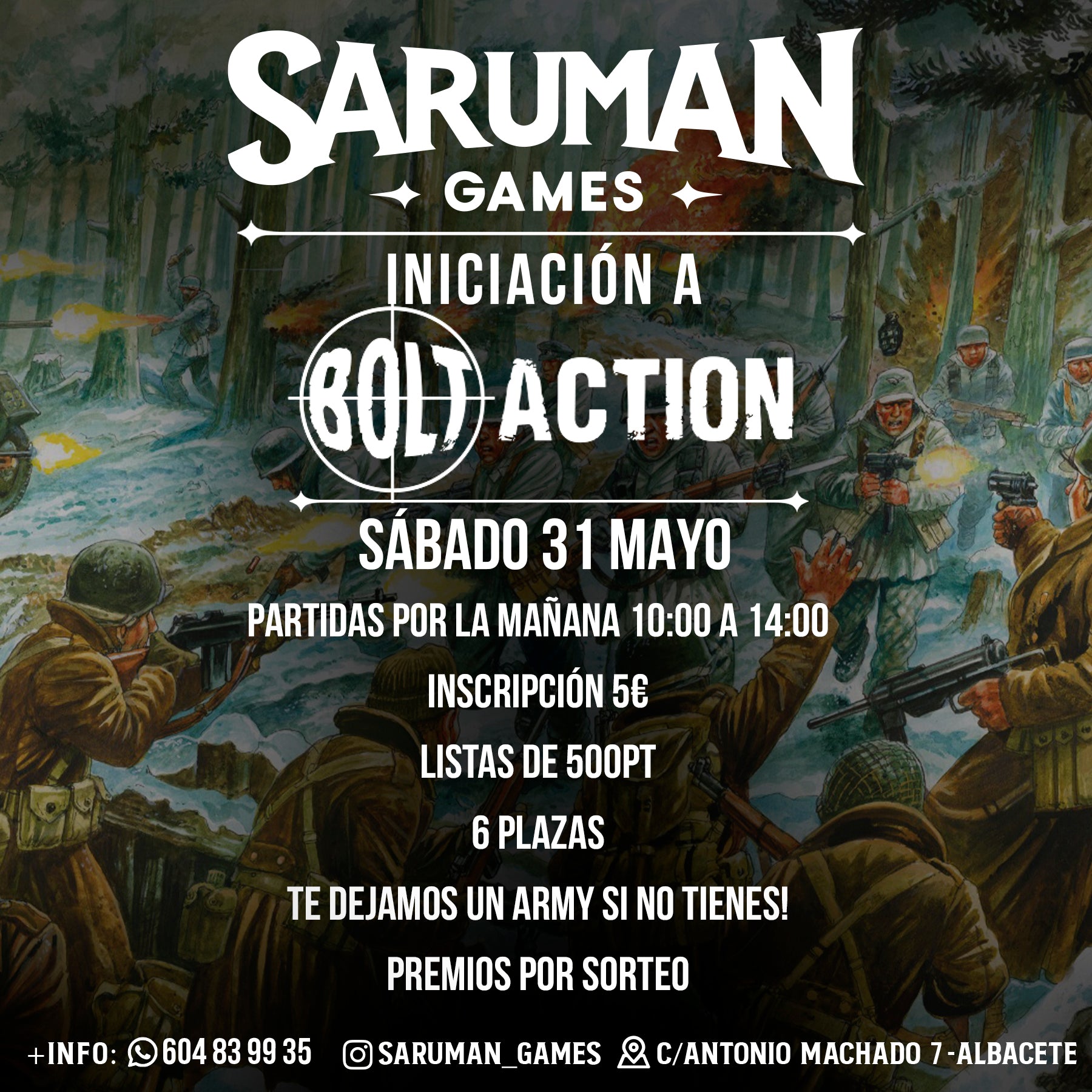 INICIACIÓN A BOLT ACTION SÁBADO 31 DE MAYO