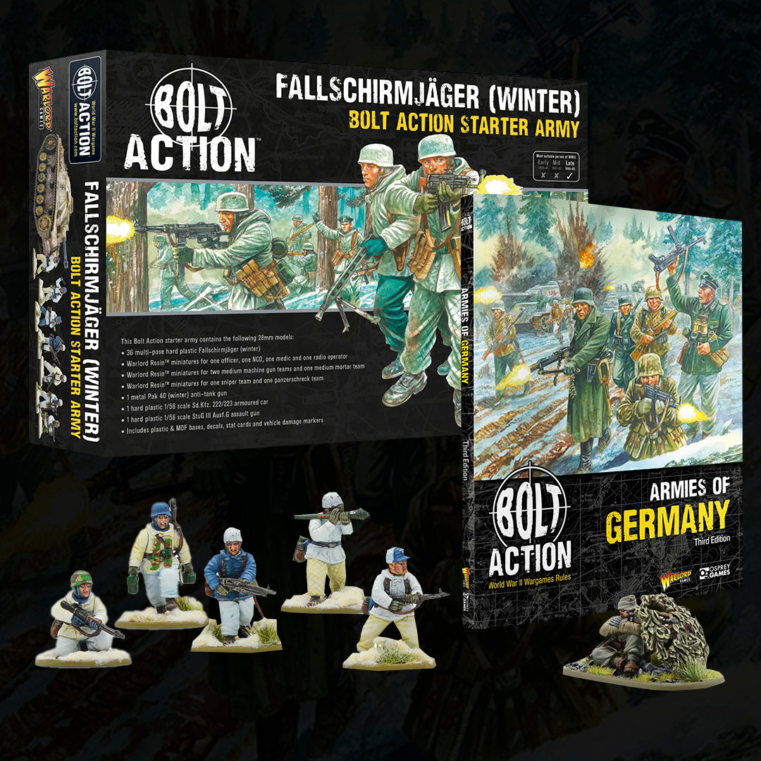 ARMIES OF GERMANY: FALLSCHIRMJÄGER (WINTER) STARTER ARMY + JOSEPH "SEPP" (MINI PROMO) + ARMYES OF GERMAN