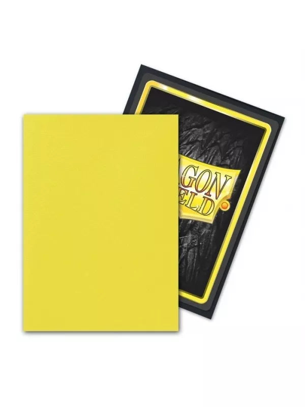 DRAGON SHIELD - 100 SLEEVES MATTE - DUAL - LIGHTNING AMARILLO
