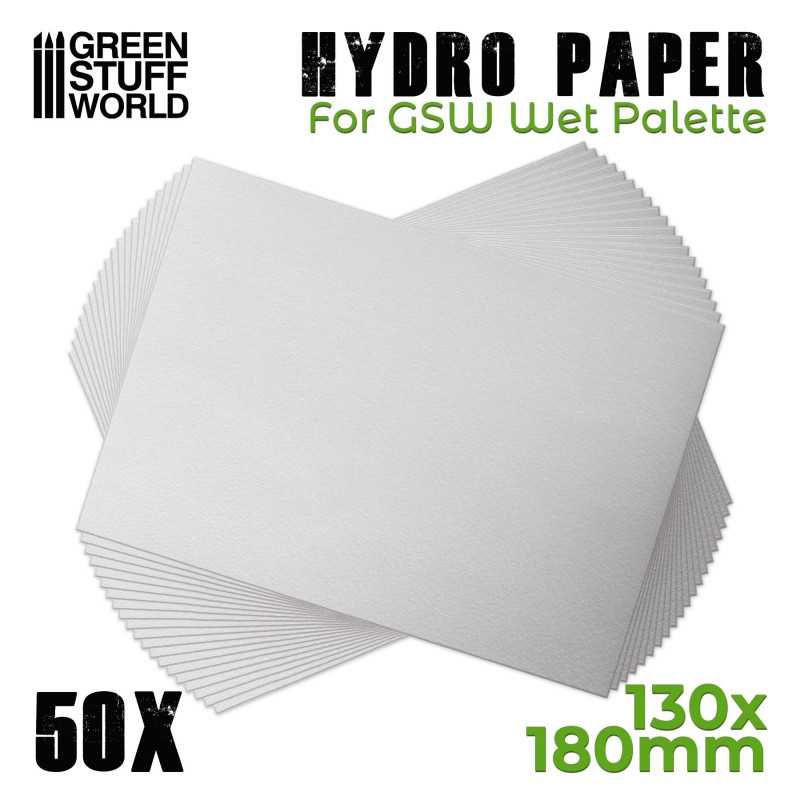 GSW: PAPEL PARA PALETA HUMEDA - 130x180mm - PACKx50 - TALLA S