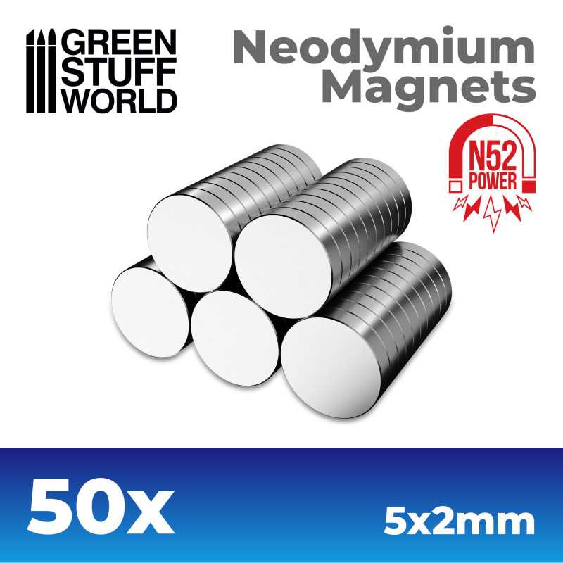 GSW: IMANES NEODIMIO 5x2 - 50 unidades (N52)