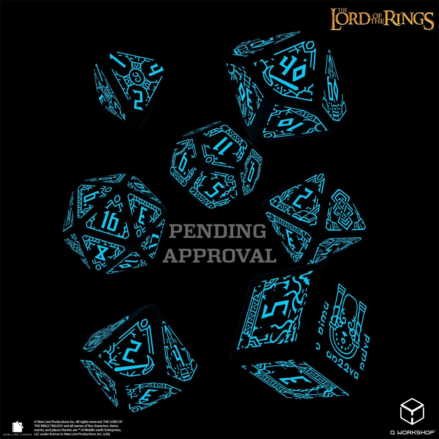 Q Workshop: The Lord of the Rings: 7pc RPG Dice Set: Moria