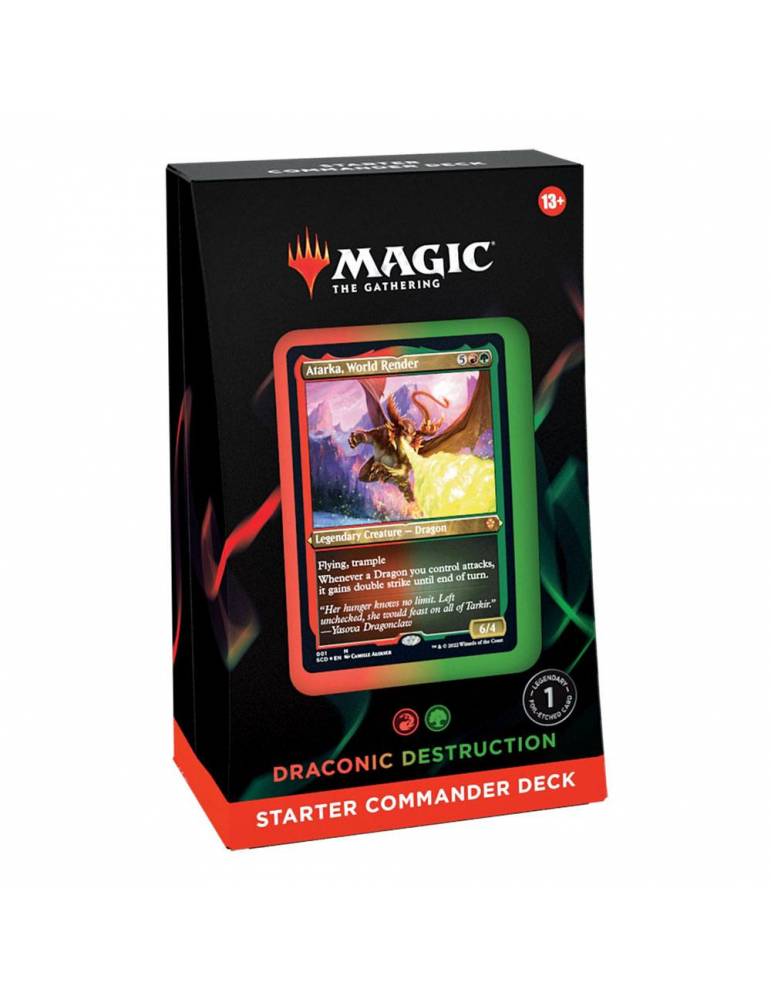 Magic The Gathering Commander 2022 - Draconic Destruction (rojo-verde) (Inglés)