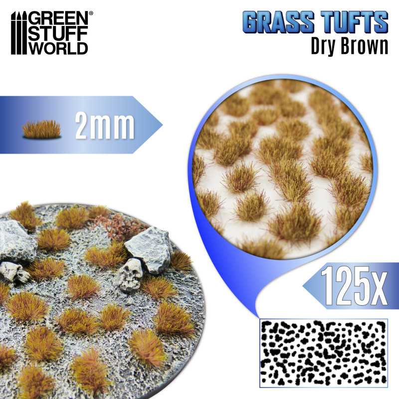 GSW: MATAS DE CESPED - TUFTS - 2mm - MARRON SECO