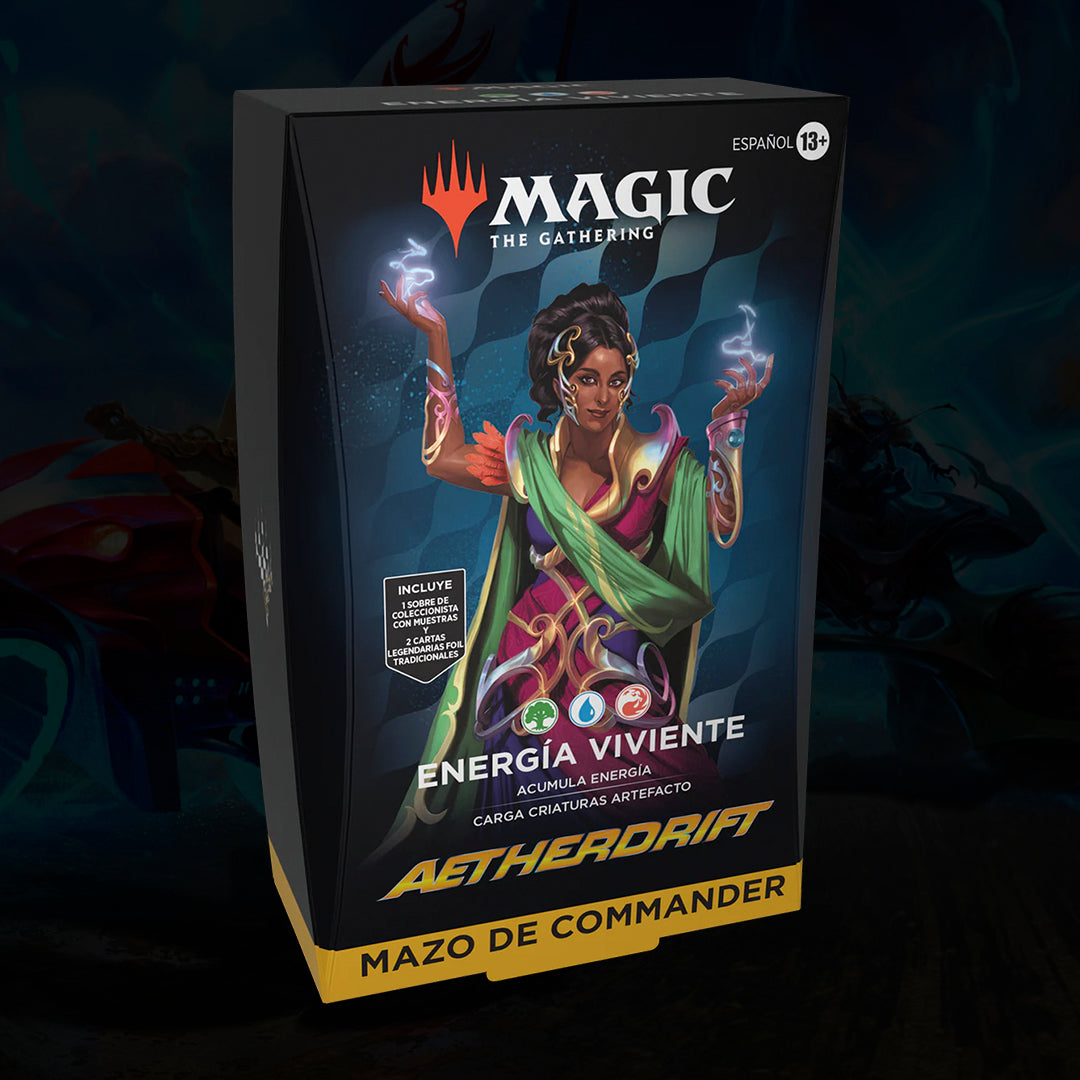 Mazo de Commander Aetherdrift Español - Energía Viviente