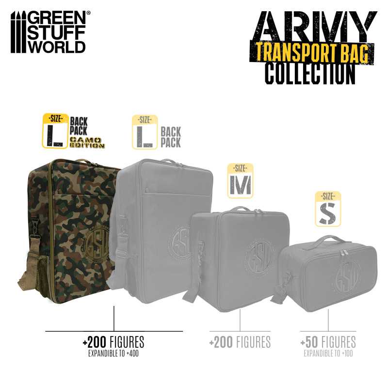 GSW: MALETA DE TRANSPORTE - MOCHILA EDICIÓN CAMUFLAJE - L