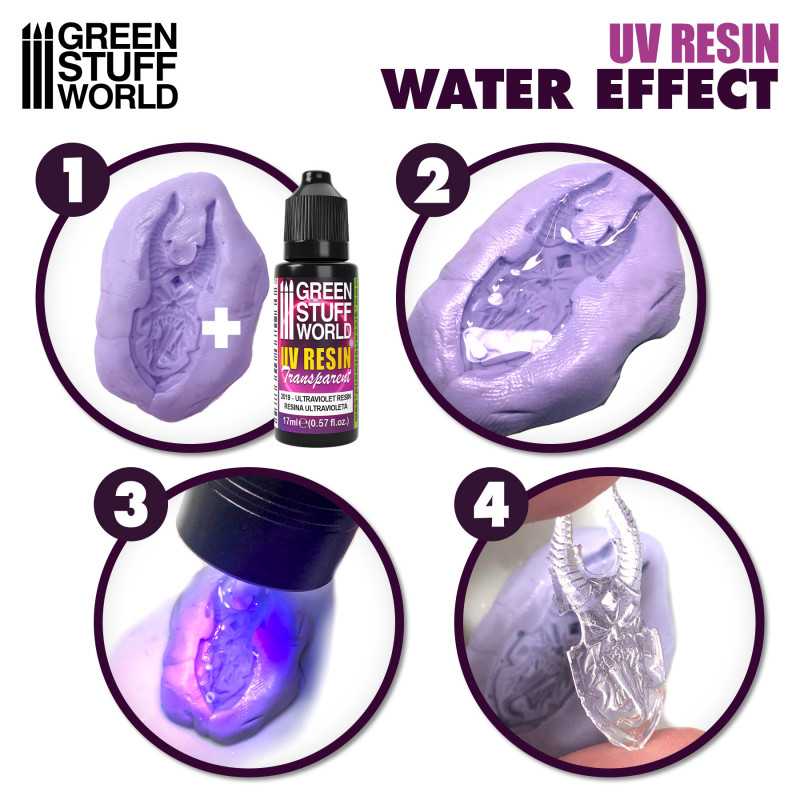 GSW: RESINA ULTRAVIOLETA TRANSPARENTE - EFECTO AGUA - 17ml