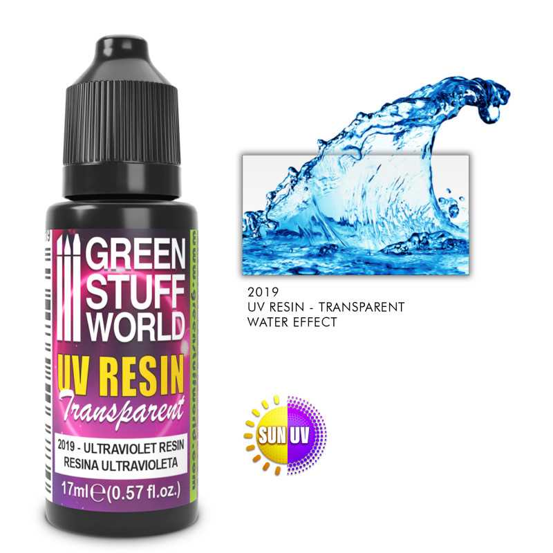 GSW: RESINA ULTRAVIOLETA TRANSPARENTE - EFECTO AGUA - 17ml