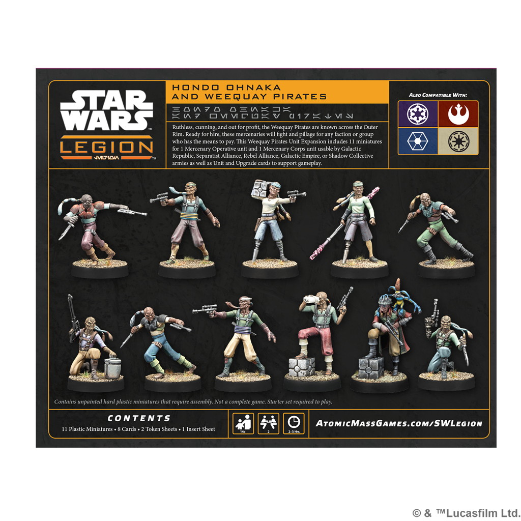 PREPEDIDO - SW LEGION: HONDO OHNAKA & THE WEEQUAY PIRATE