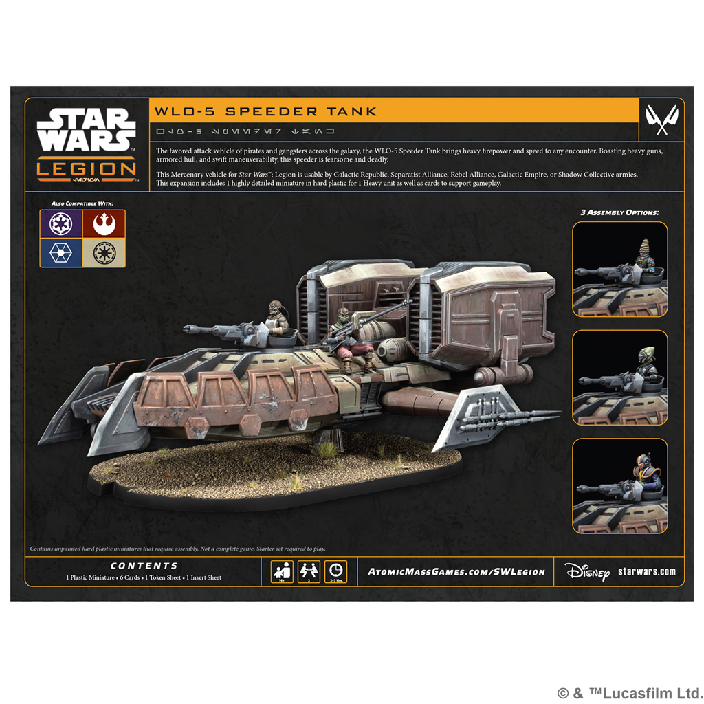 PREPEDIDO - SW LEGION: WL0-5 SPEEDER TANK