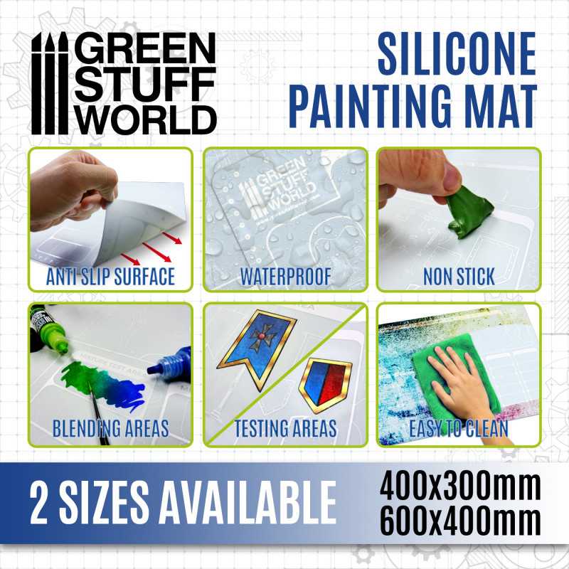 Tapete de Silicona de pintura - Azul Claro - 600x400mm (grande)