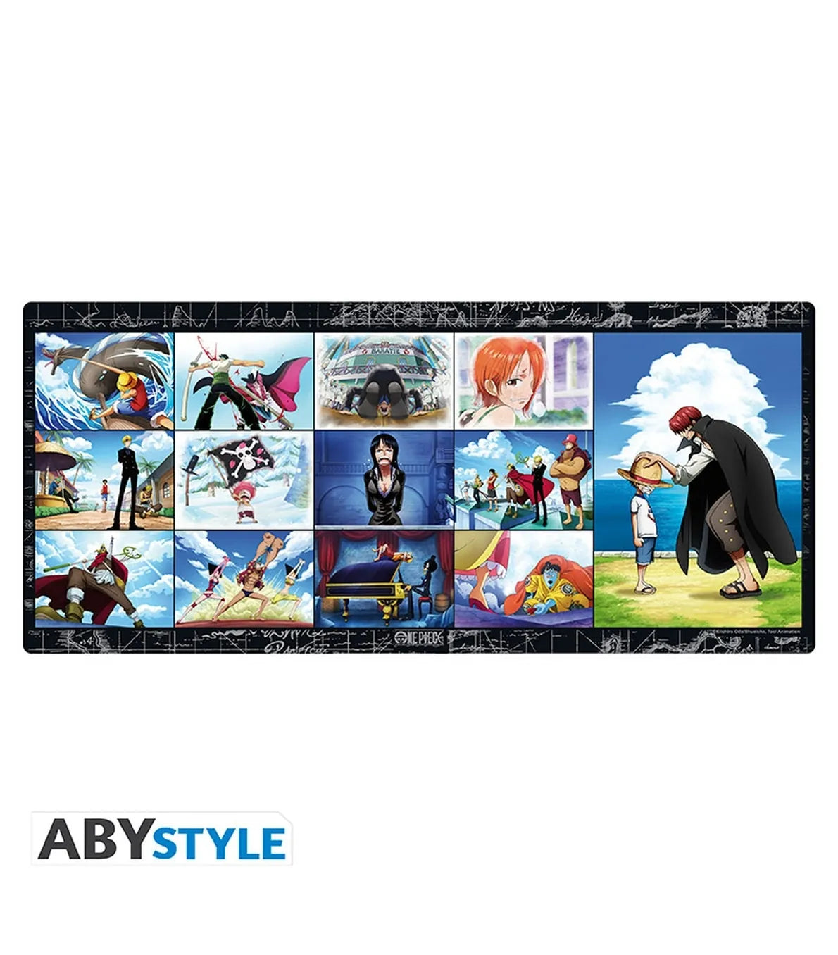 ABYstyle: Tapete Extended Size - Recuerdos de la tripulación del Sombrero de Paja 90x40 - One Piece
