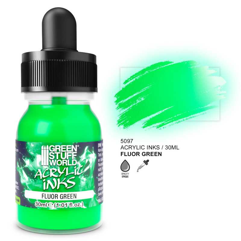 GSW: TINTA ACRILICA - FLUOR - VERDE