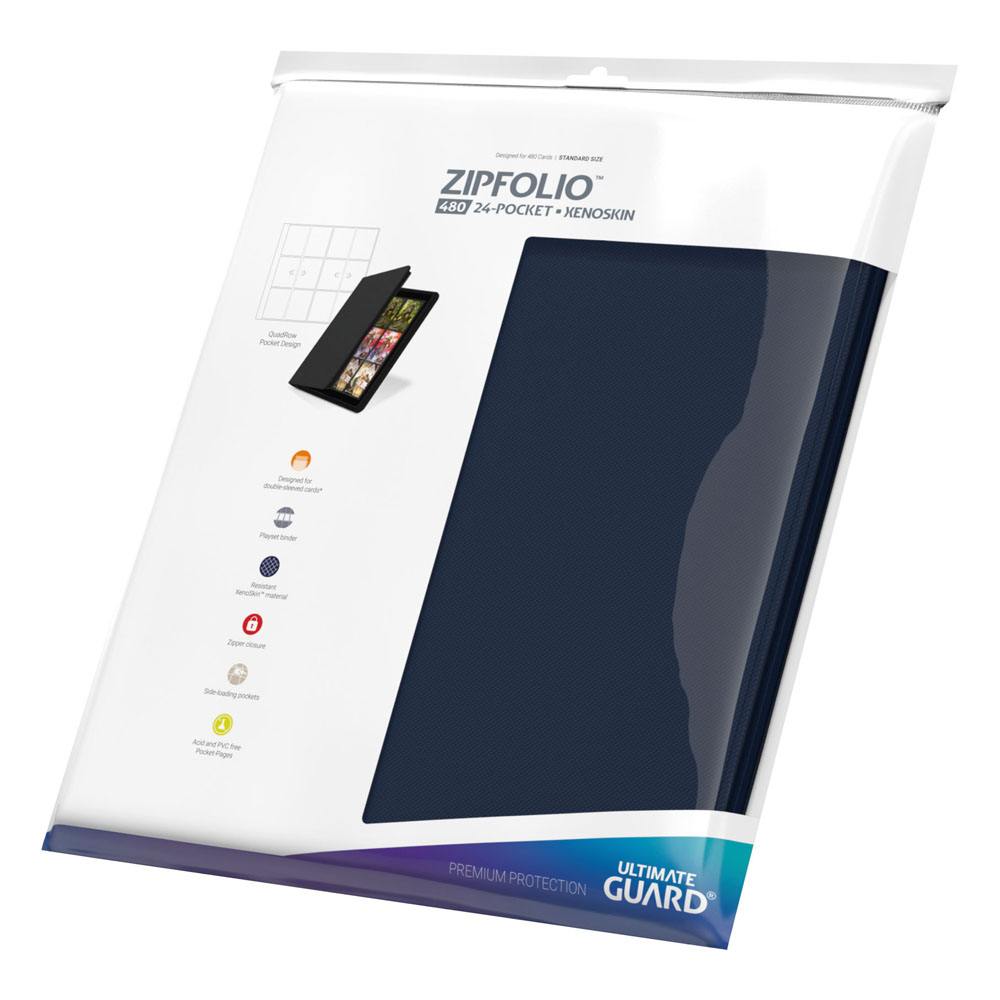 Ultimate Guard: Zipfolio 480 - 24-Pocket XenoSkin (Quadrow) - Azul