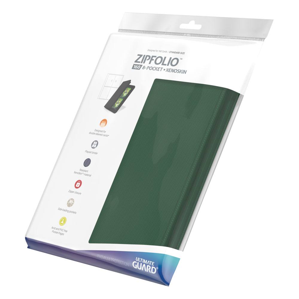 Ultimate Guard Zipfolio 160 - 8-Pocket XenoSkin - Verde