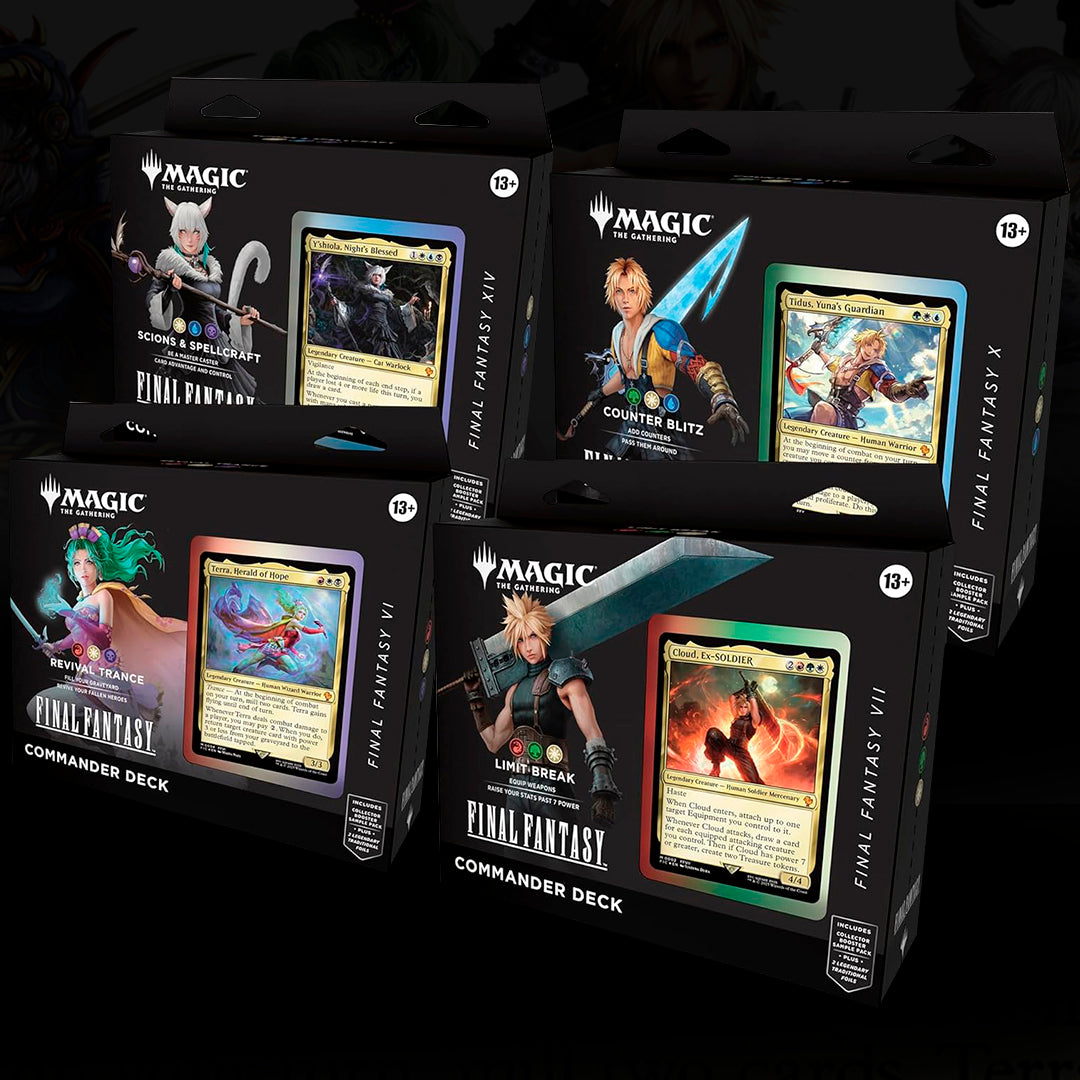 MTG FINAL FANTASY - SET DE 4 MAZOS COMMANDER