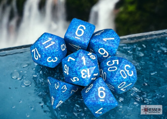 CHESSEX - ROL SET: Speckled Polyhedral 7-Die Set - Water