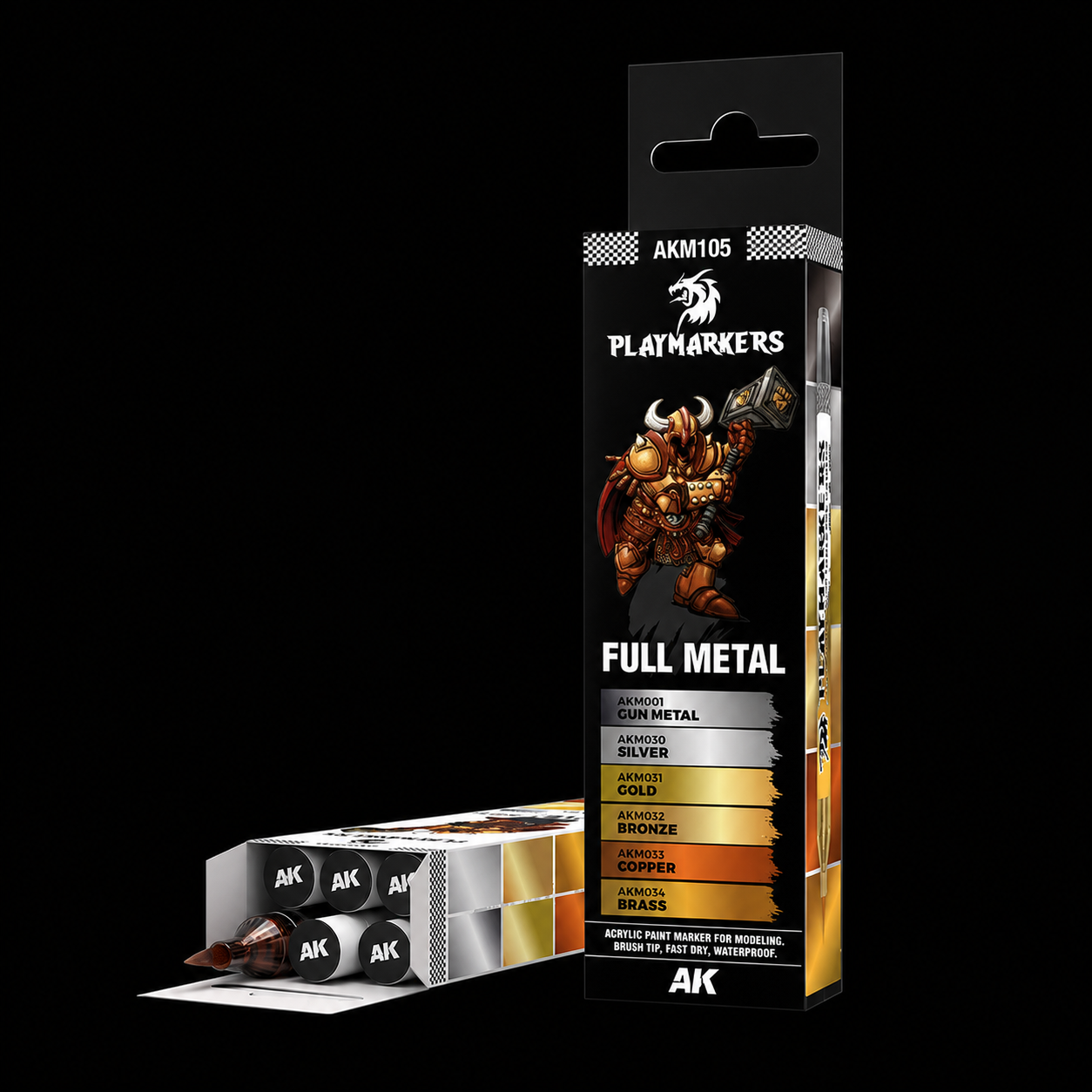 AK: PLAYMARKERS SET - FULL METAL (6 ref.)