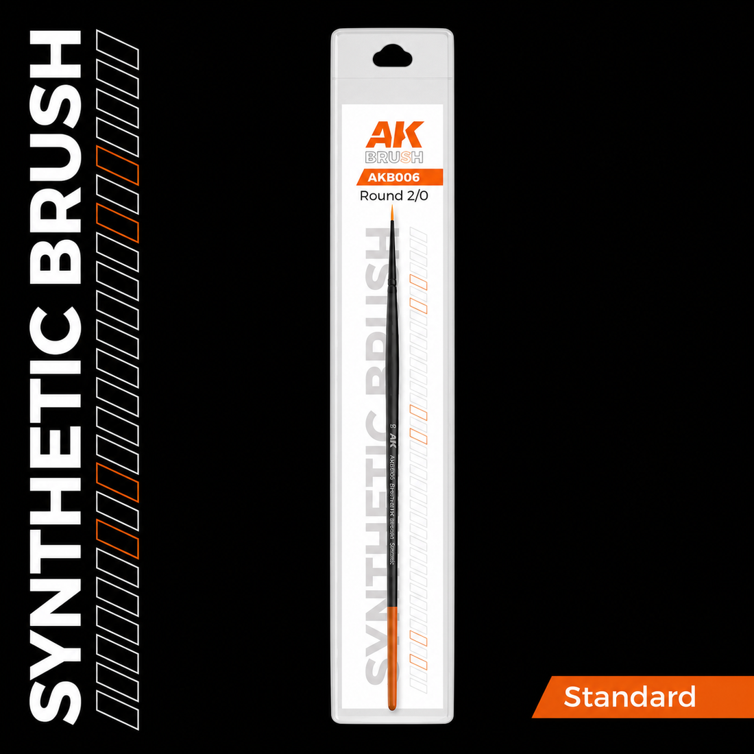 AK: ROUND BRUSH - SYNTHETIC - Nº2/0 - STANDAR