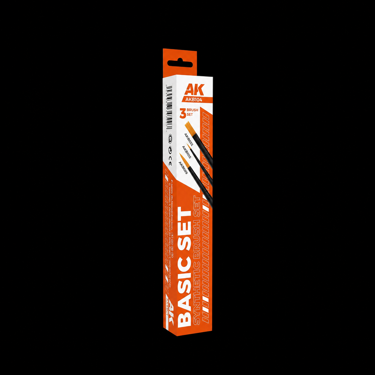 AK: BASIC SET - SINTHETIC BRUSH - (3 BRUSHES)