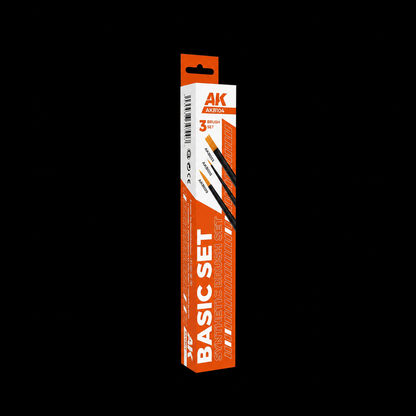 AK: BASIC SET - SINTHETIC BRUSH - (3 BRUSHES)