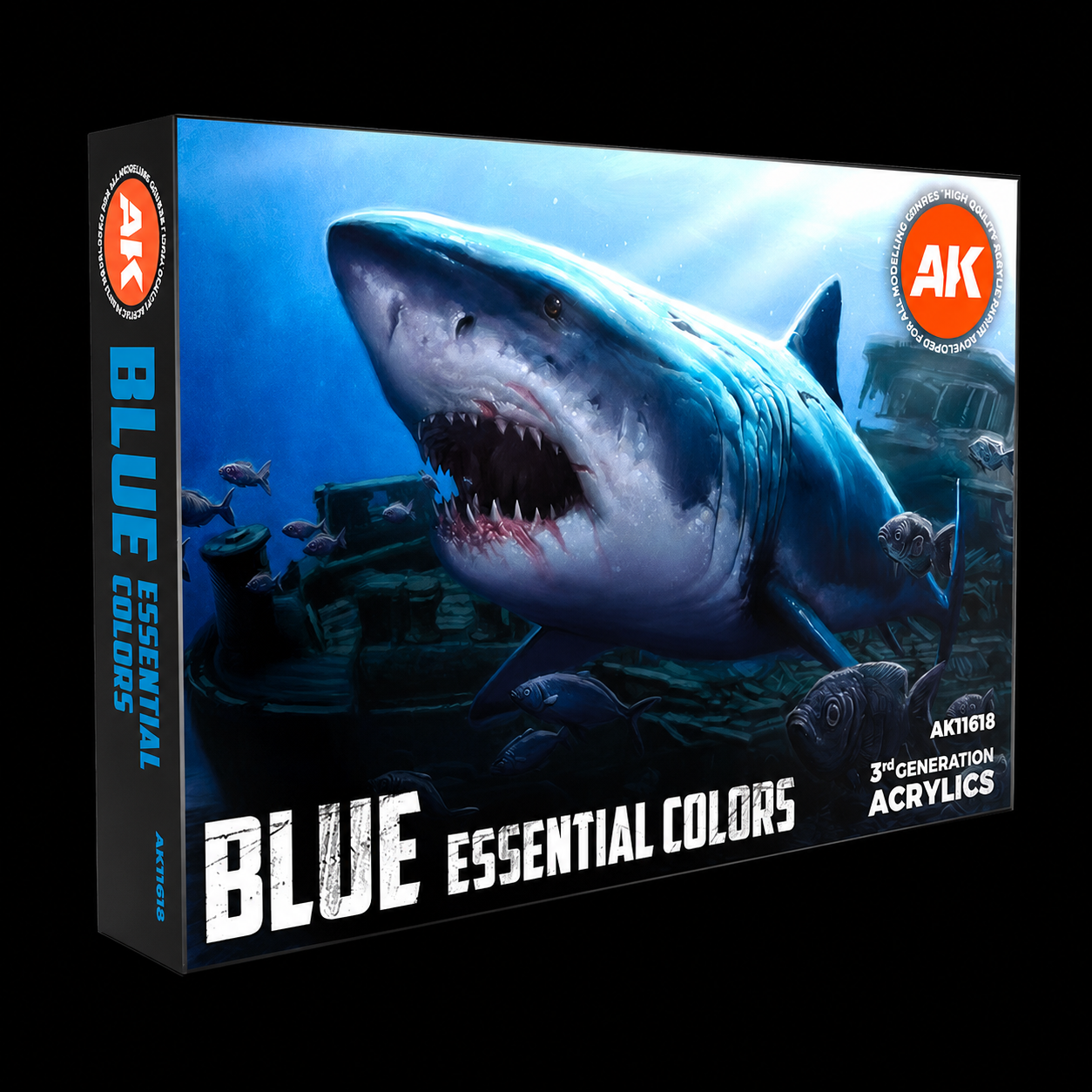 3GEN Acrylics SET: BLUE ESSENTIAL COLORS