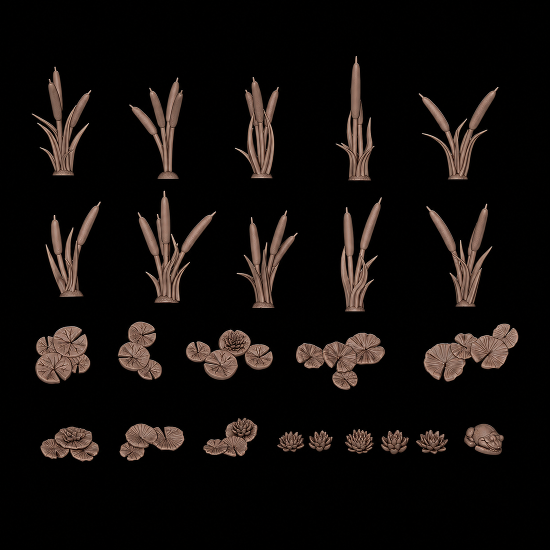 AK BASING: BITS - WATER LILIES &amp; CATTAILS