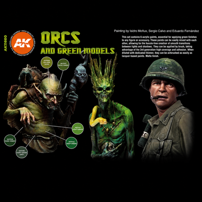 3GEN Acrylics SET: ORCS AND GREEN MODELS