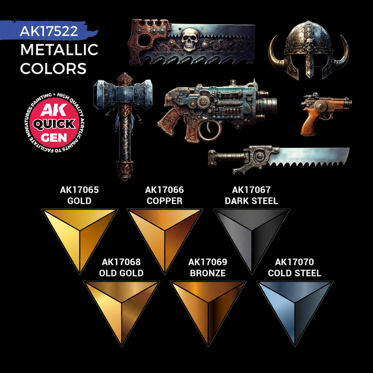 AK: QUICK GEN - METALLIC COLORS - SET