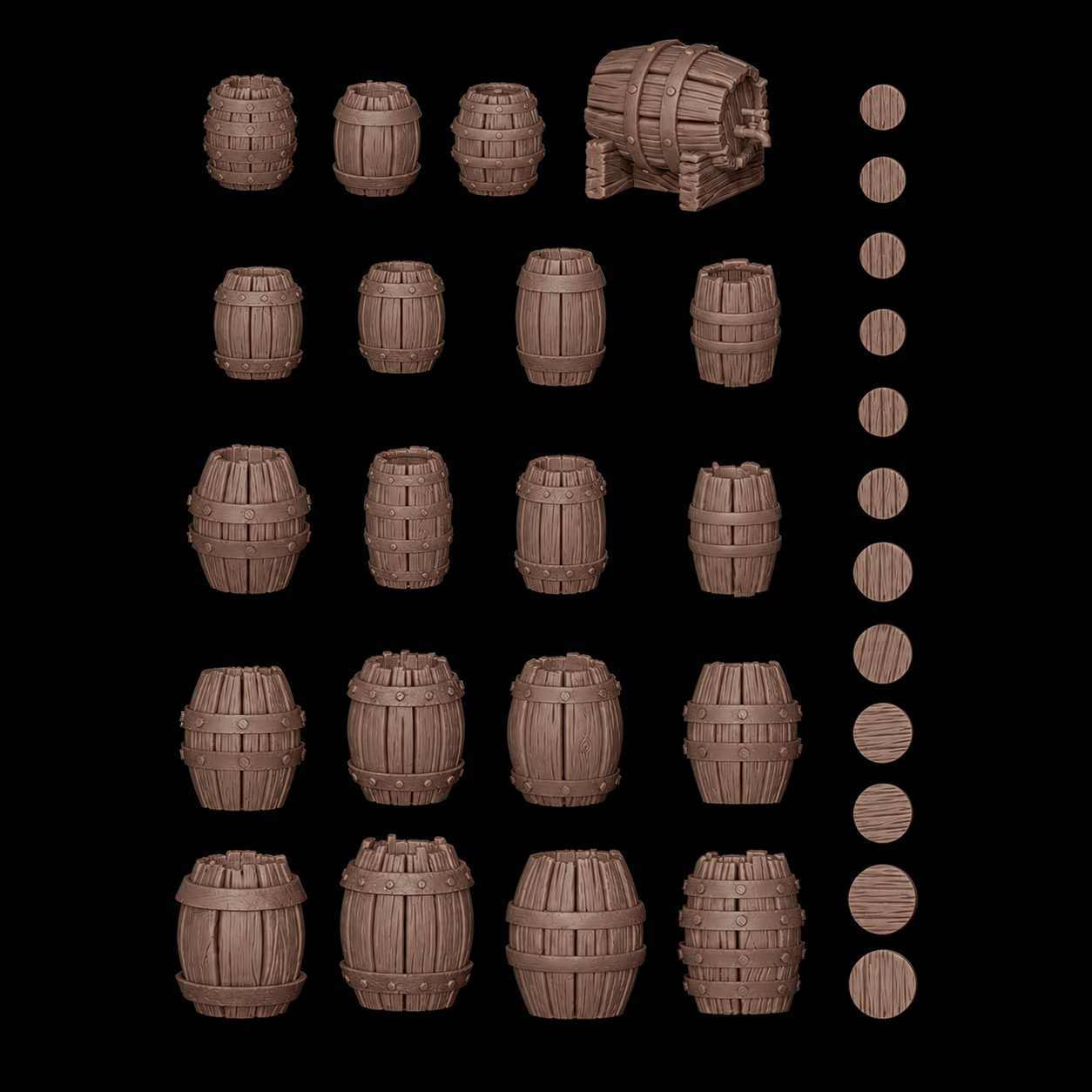 AK BASING: BITS - WOOD BARRELS