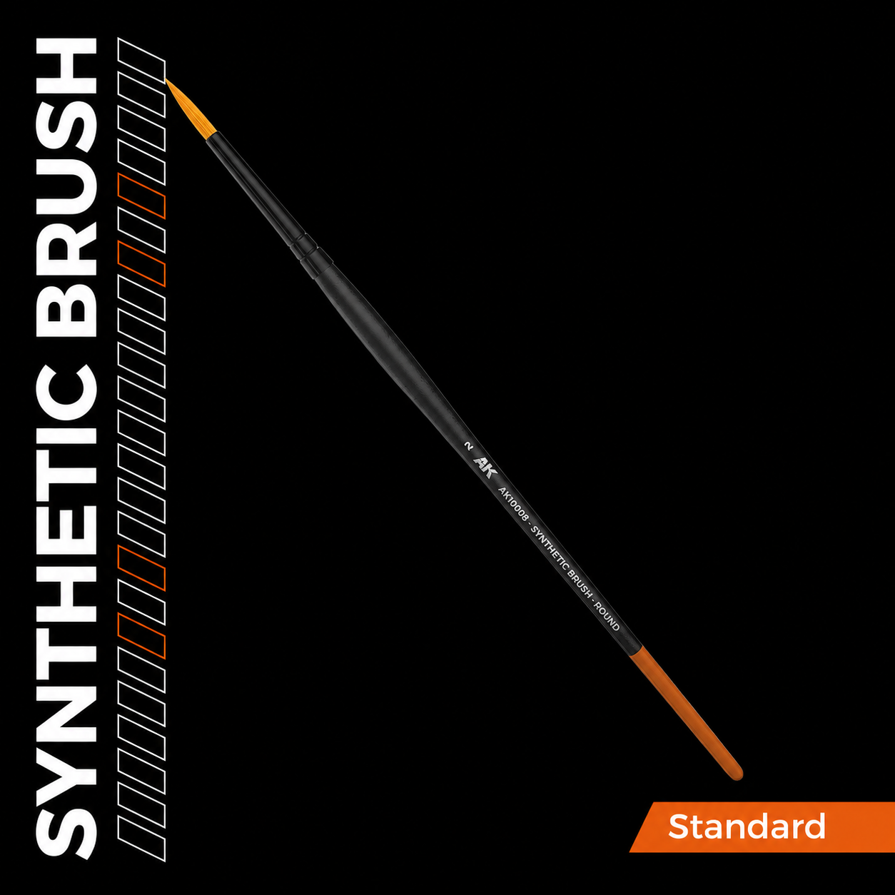 AK: ROUND BRUSH - SYNTHETIC - Nº2 - ESTANDAR