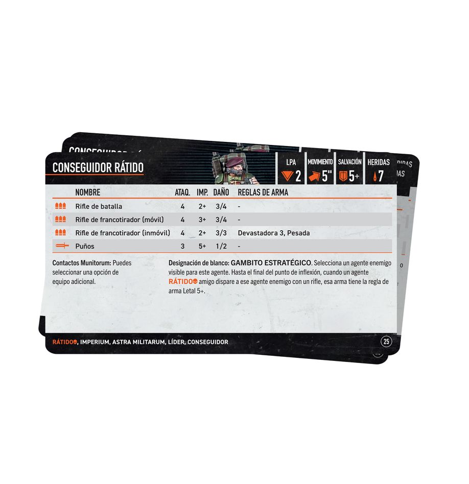 KILL TEAM: TARJETAS DE DATOS - RATLINGS