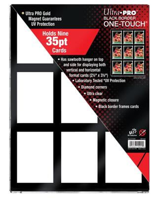 UP - ONE TOUCH MAGNETIC - PAQUETE DE 9 CARD SOPORTES - HOLDER BLACK 35pt