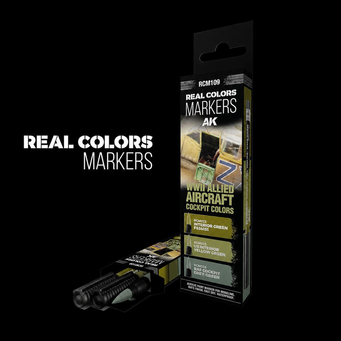 AK: RC MARKERS SET - WWII ALLIED AIRCRAFT - COCKPIT COLORS
