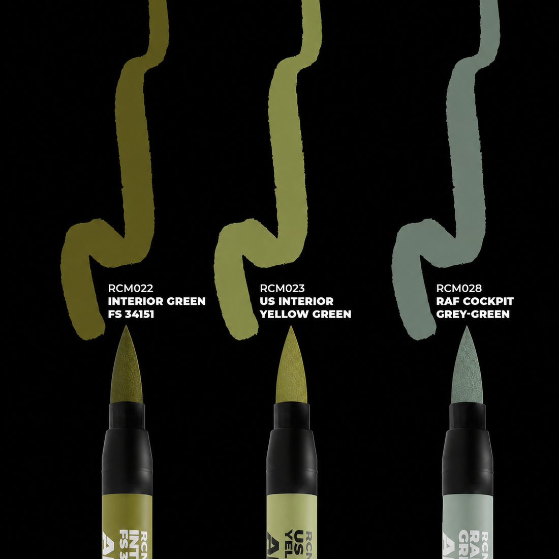 AK: RC MARKERS SET - WWII ALLIED AIRCRAFT - COCKPIT COLORS