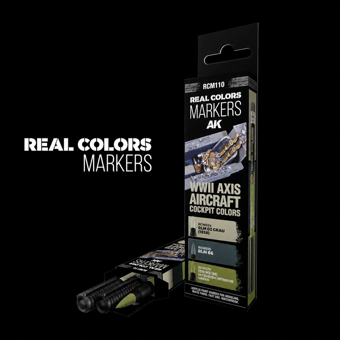 AK: RC MARKERS SET - WWII AXIS AIRCRAFT - COCKPIT COLORS