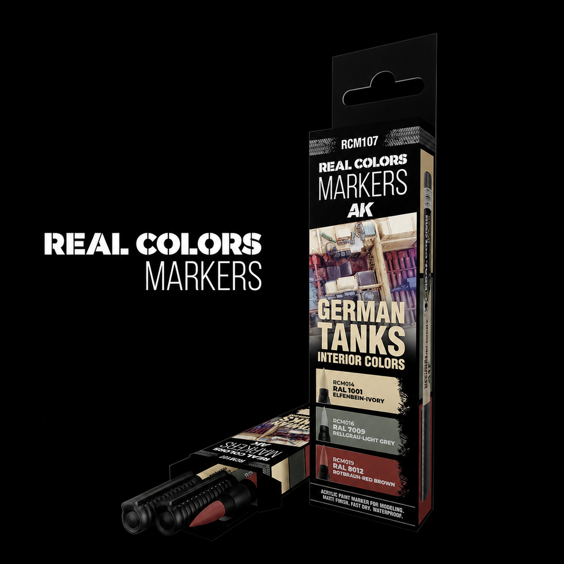 AK: RC MARKERS SET - GERMAN TANKS INTERIOR COLORS