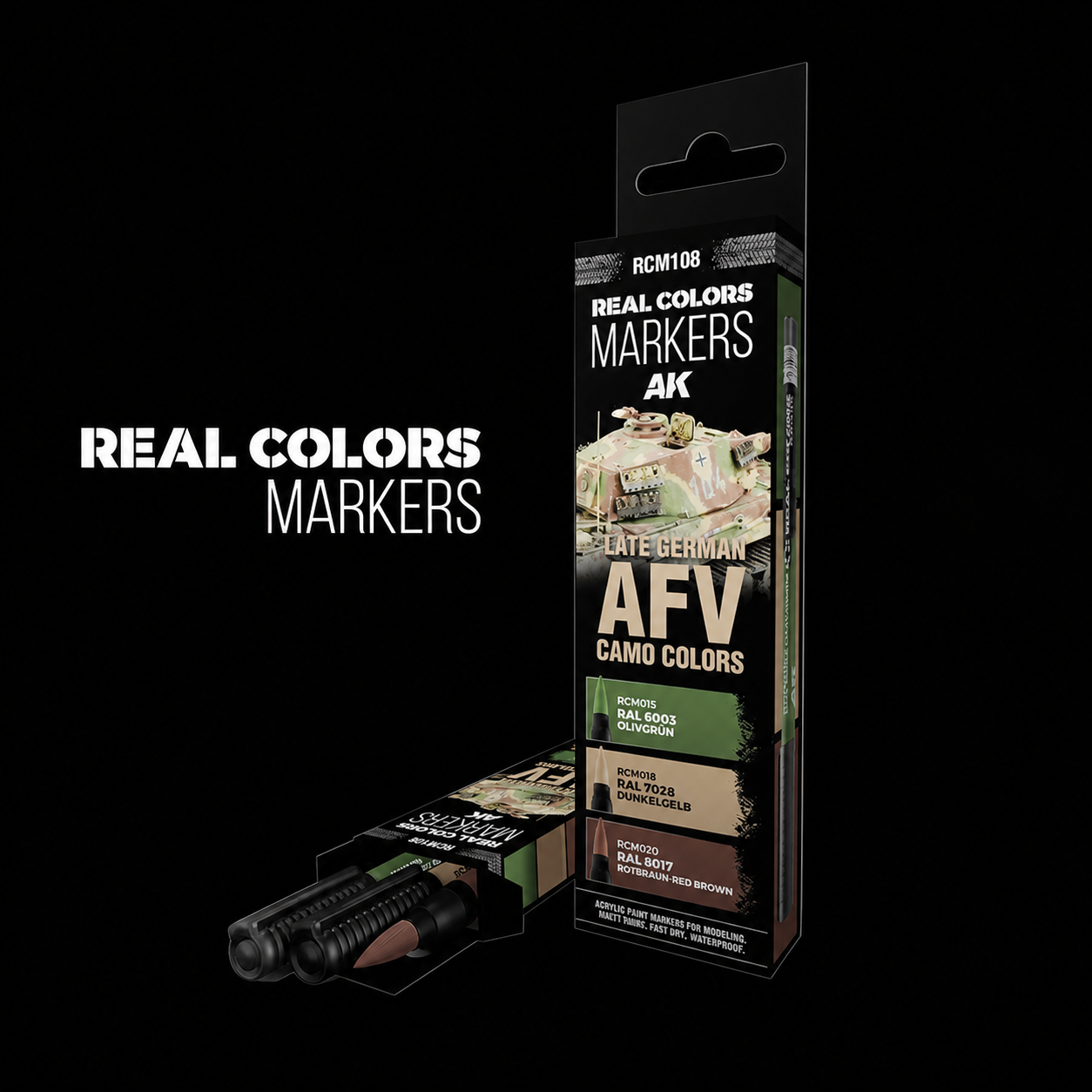 AK: RC MARKERS SET - LATE GERMAN AFV - CAMO COLORS