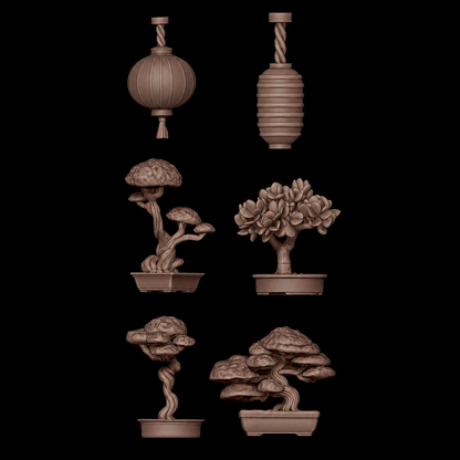 AK BASING: BITS - JAPANESE LAMPS &amp; BONSAI