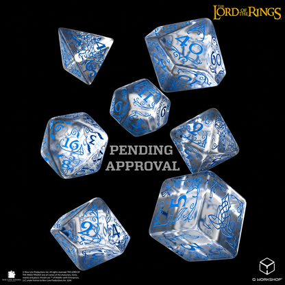 Q Workshop: The Lord of the Rings: 7pc RPG Dice Set:  Rivendell - Water