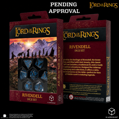 Q Workshop: The Lord of the Rings: 7pc RPG Dice Set:  Rivendell - Water