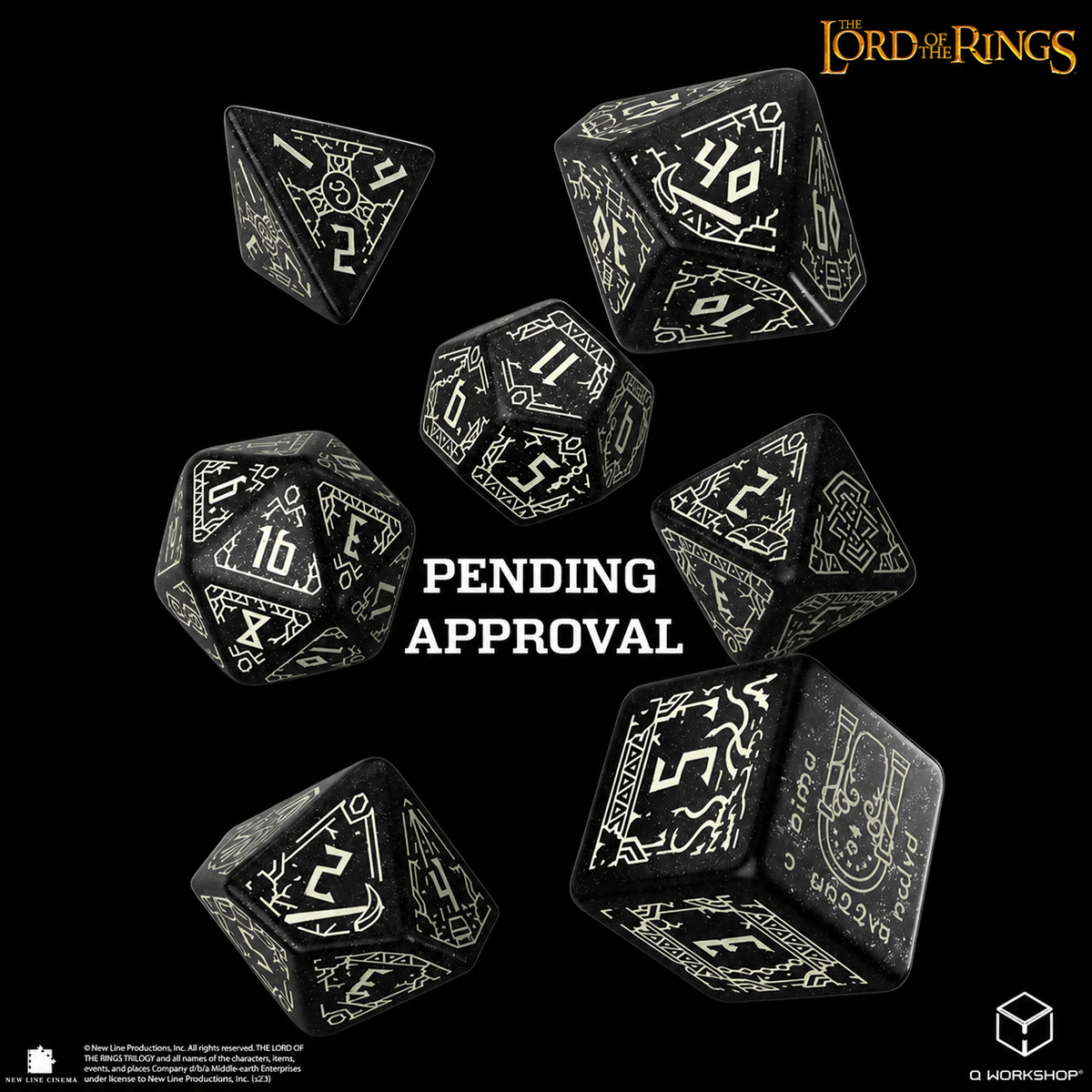 Q Workshop: The Lord of the Rings: 7pc RPG Dice Set:  Moria